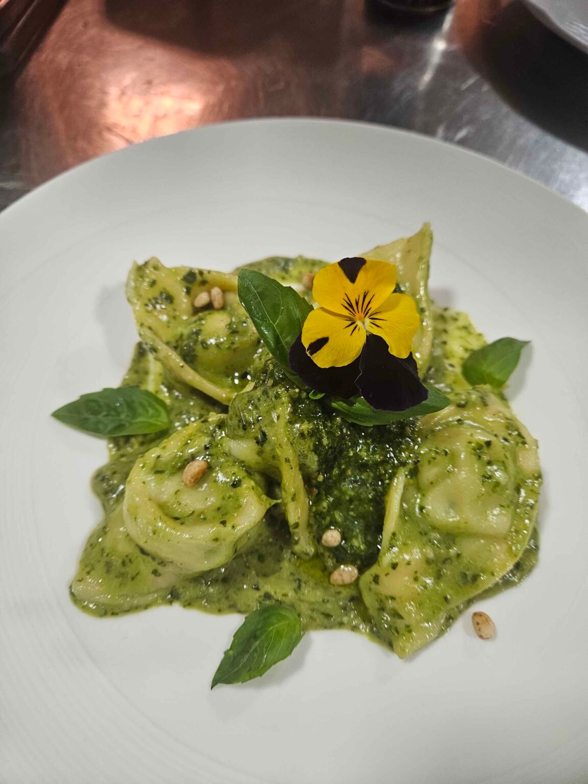 pasta espinacas